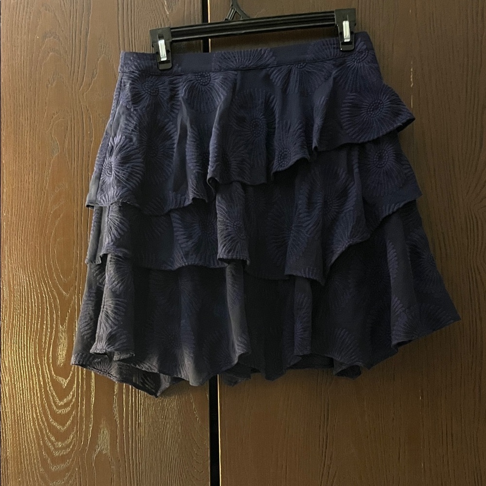 Ted Baker navy blue ruffled mini skirt. Size 2